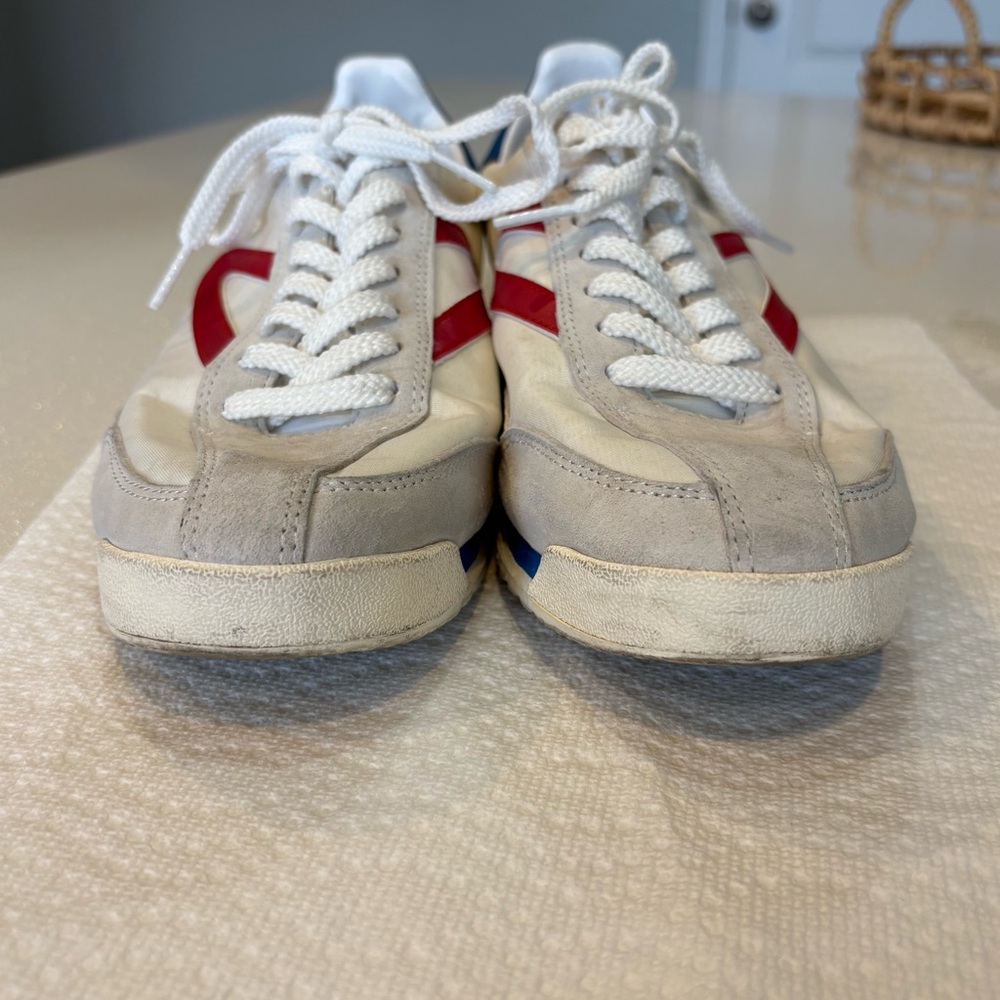 Tretorn White LeaoSneakers with Red and Blue Details - Picture 5 of 9